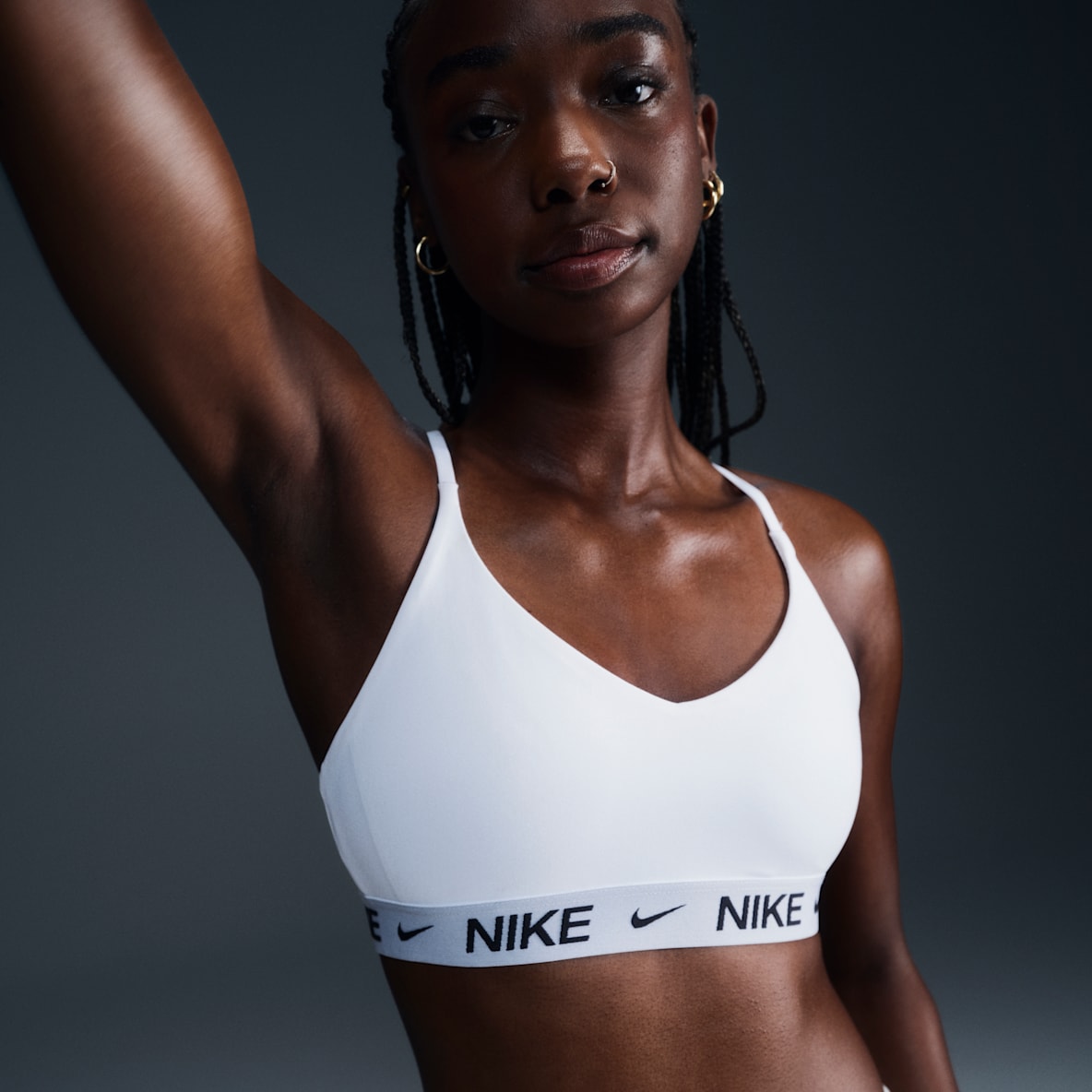White Sports Bras. Nike IL